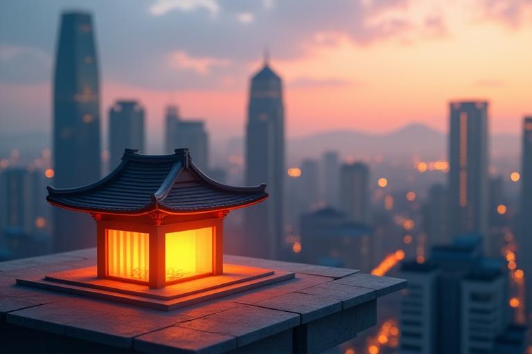 강남구의 활기찬 도시 전경 아래 빛나는 한울빌드크래프트의 첫 사옥