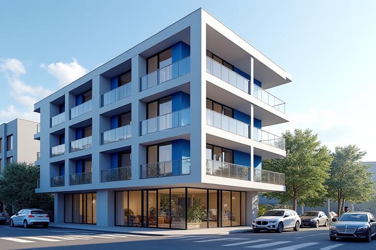 현대적인 도시형 생활주택 외관