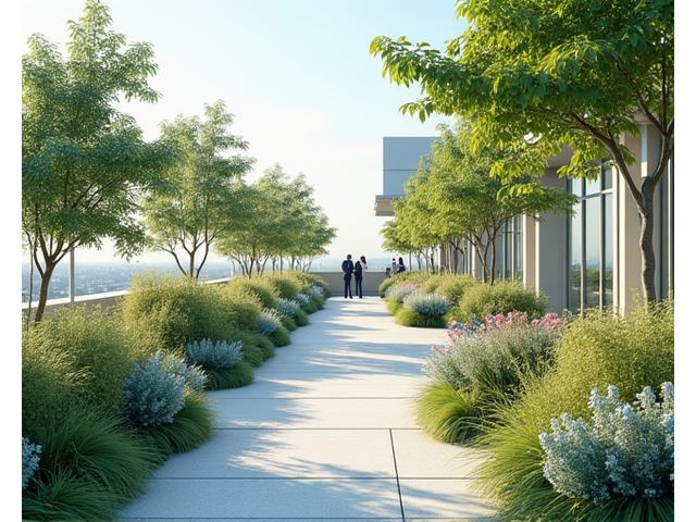 병원 옥상의 환자 치유를 돕는 힐링 가든