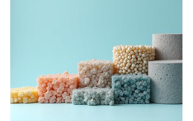 재활용 플라스틱으로 만든 건축 자재 샘플